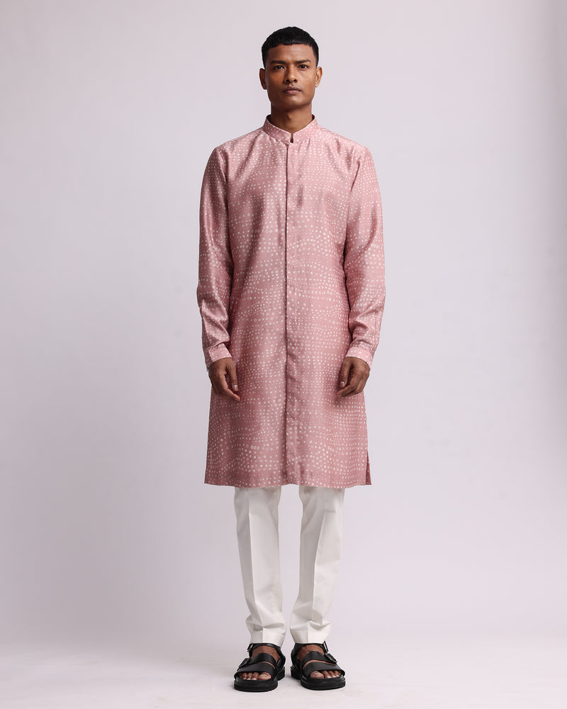 Aboriginal Dots Print Front Open Kurta