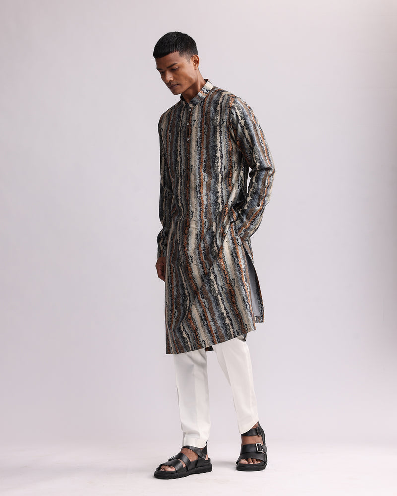 Strata Earth Print Kurta