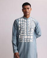 Shadow Block Hand-applique Kurta Set