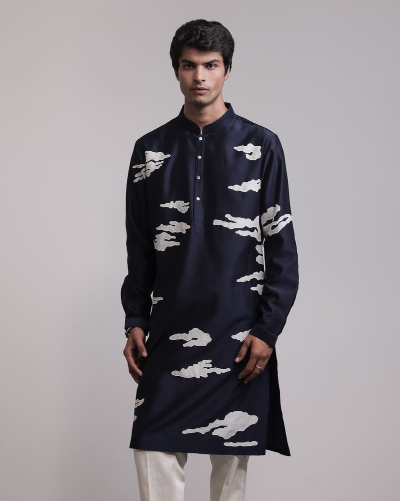 Residual Camouflage Applique Kurta Set