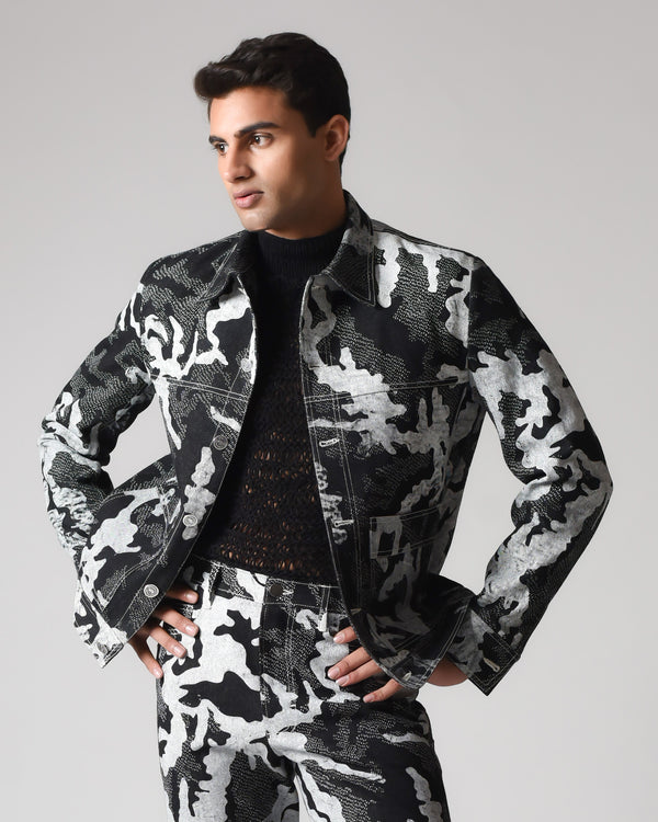 Camouflage Shadow Denim Jacket