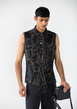 NORMANDY DISTRESSED SLEEVELESS SHIRT