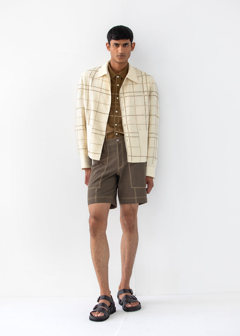 MILITARY PLAID JACKET