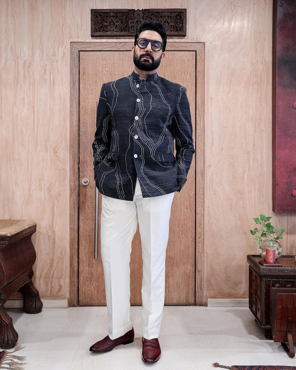 Constellation Handloom Bandhgala Jacket