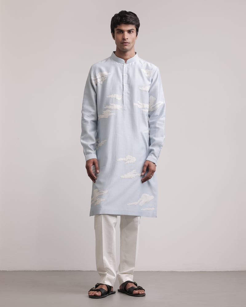 Residual Camouflage Applique Kurta Set