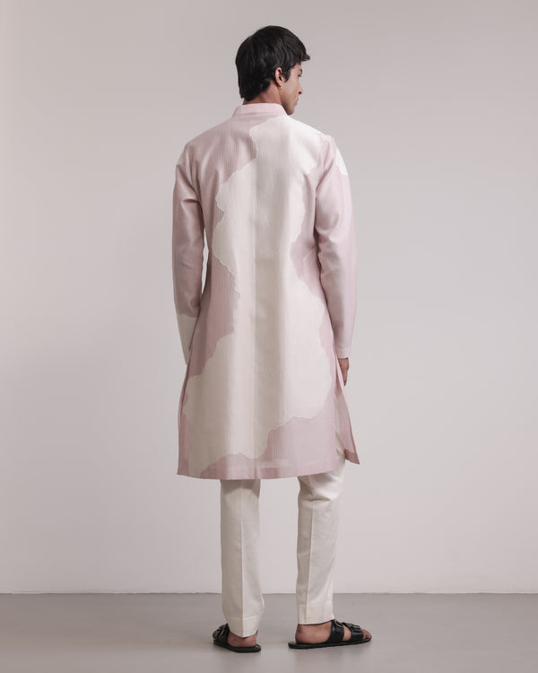 Torn Canvas Appliqué Kurta Set