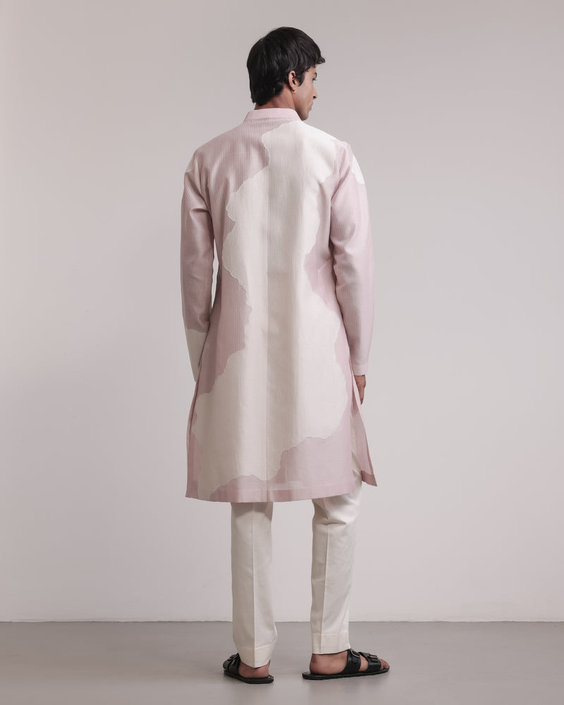 Torn Canvas Appliqué Kurta Set