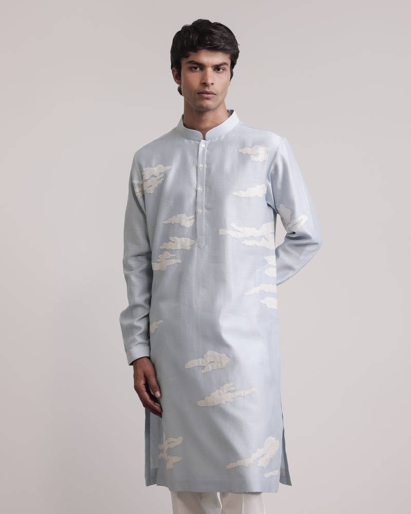 Residual Camouflage Applique Kurta Set