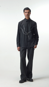 THUMBPRINT APPLIQUE SHIRT