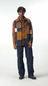 PATCHWORK BOUND OVERSHIRT