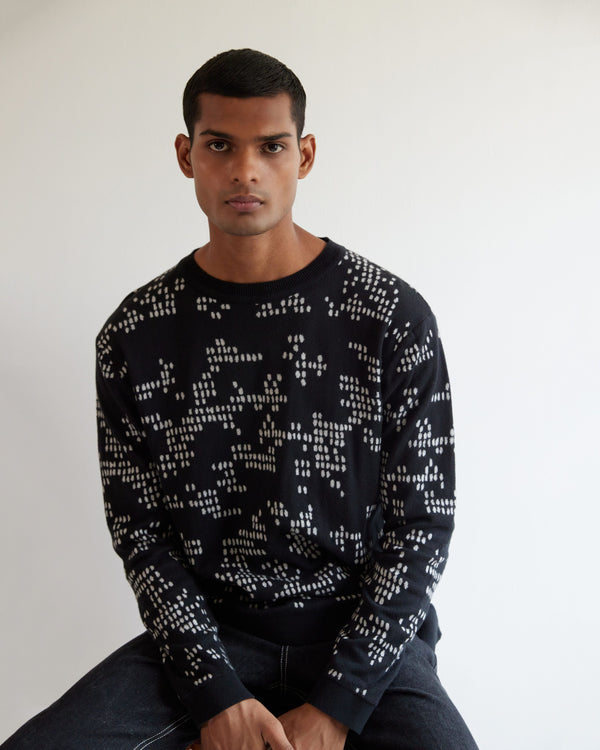 Camo Dash Jacquard Sweater