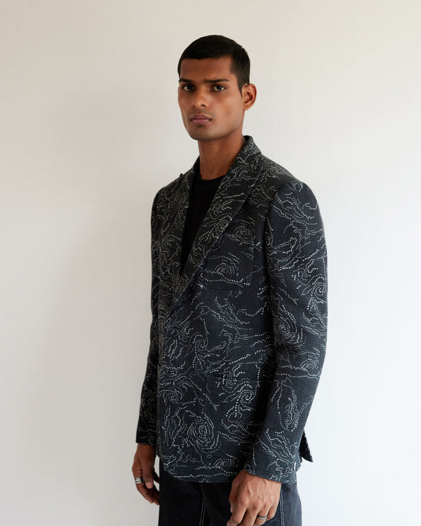 Black Hole Printed Blazer