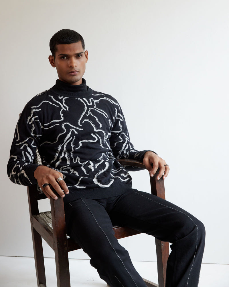 Desert Wave Jacquard Sweater
