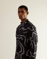 Desert Print Silk Kurta Set