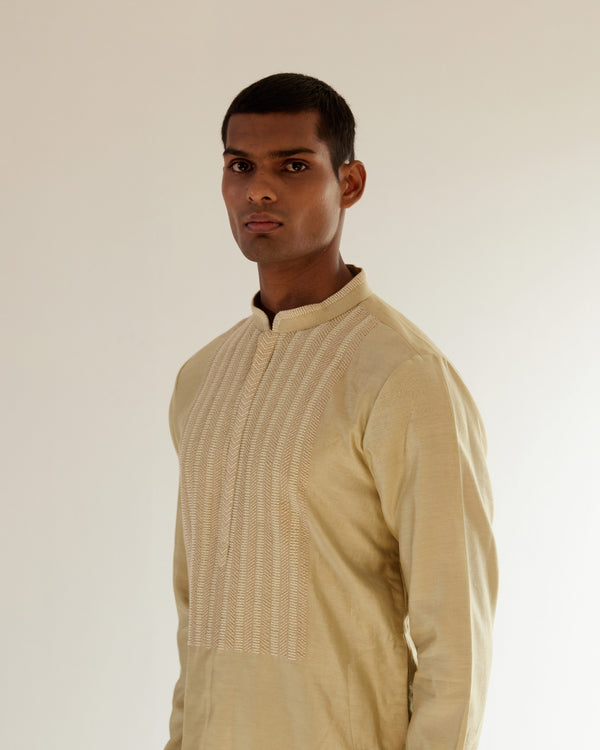 Linear Yoke Kurta Set