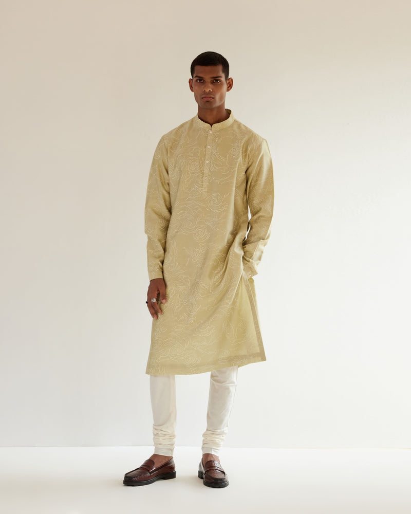 Black Hole Print Kurta Set