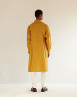Asymmetric Embroidered Yoke Kurta Set