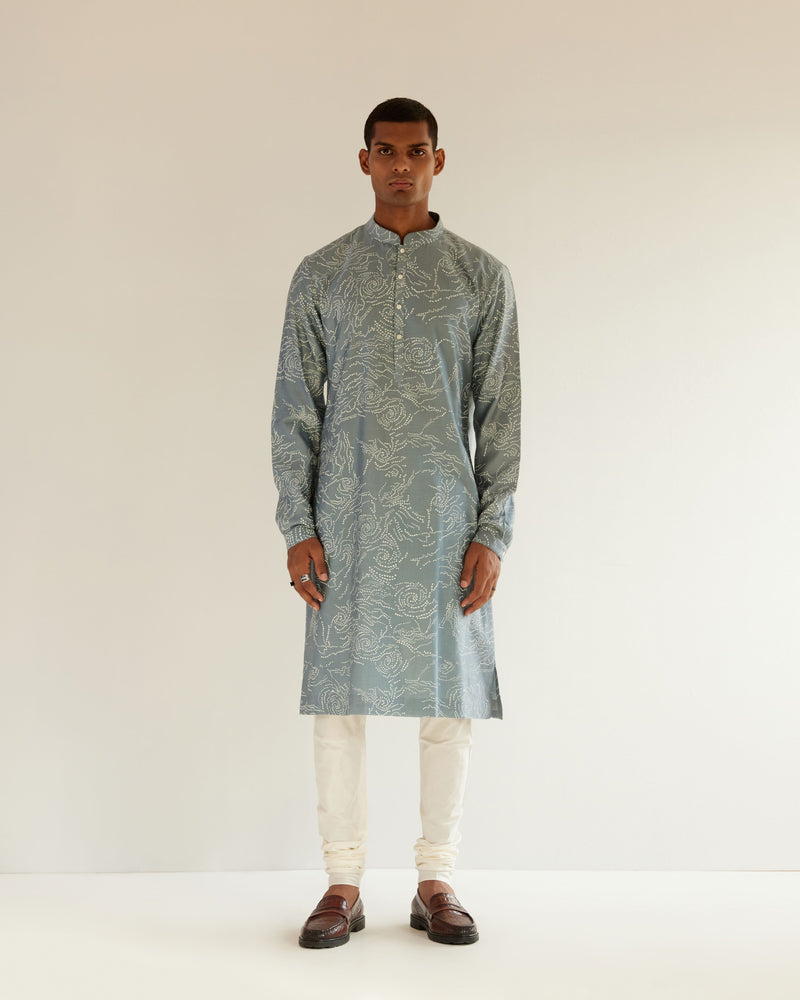 Black Hole Print Kurta Set