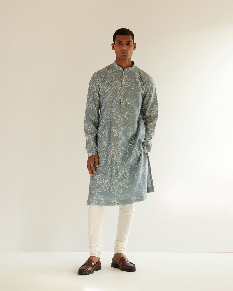 Black Hole Print Kurta Set