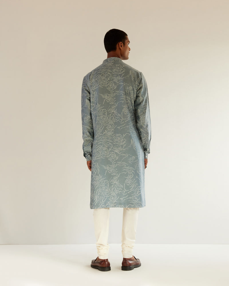Black Hole Print Kurta Set