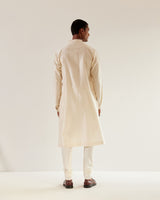 Camo-Block Yoke Embroidery Kurta Set