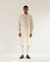 Camo Motif Hand Embroidered Kurta Set