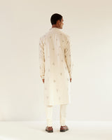Camo Motif Hand Embroidered Kurta Set