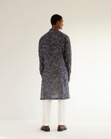 Upscale Camo Block Linen Kurta