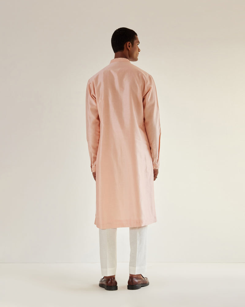 Asymmetric Embroidered Yoke Kurta Set