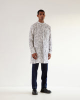 Upscale Camo Block White Short Kurta