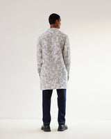 Upscale Camo Block White Short Kurta