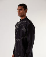 Black Hole Embroidery Kurta Set