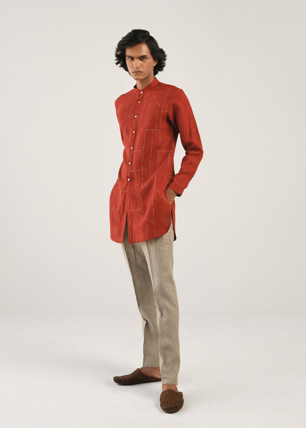 Speckled Short Kurta