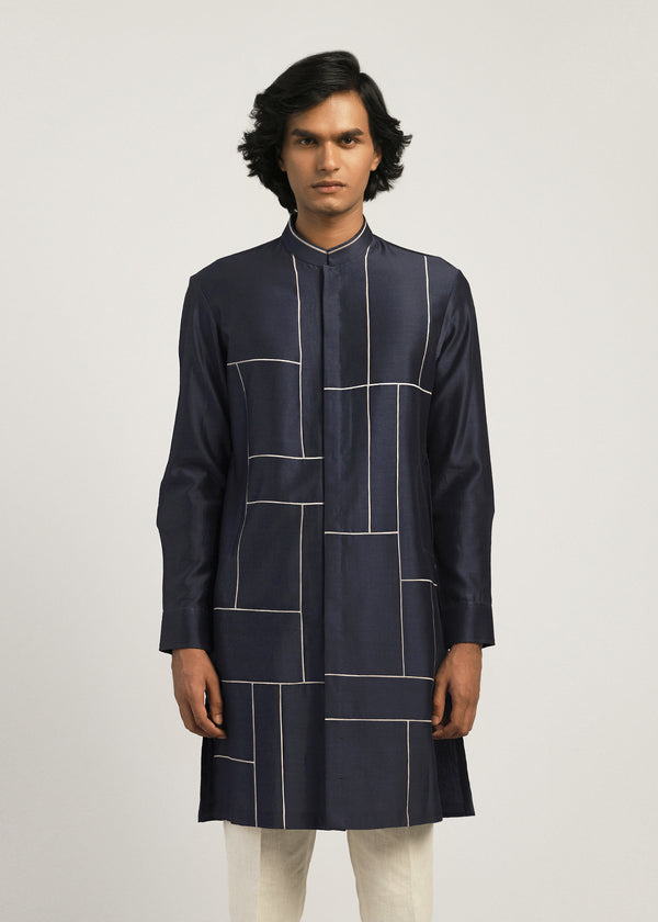 Patchwork Block Kurta Set