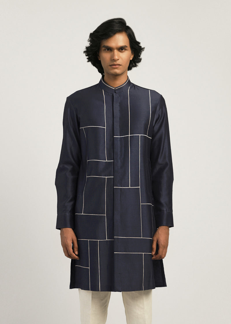 Patchwork Block Kurta Set