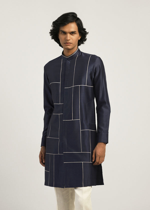 Patchwork Block Kurta Set