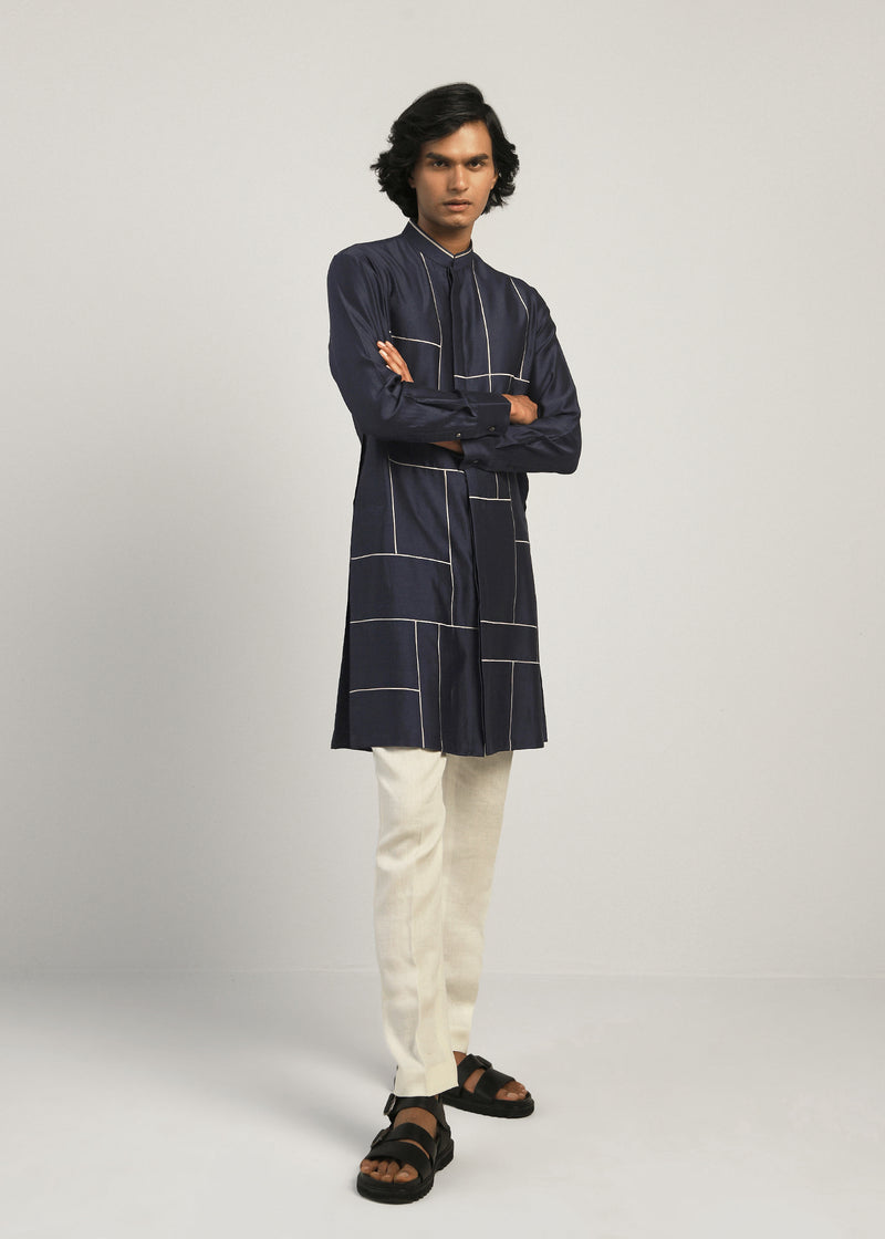 Patchwork Block Kurta Set