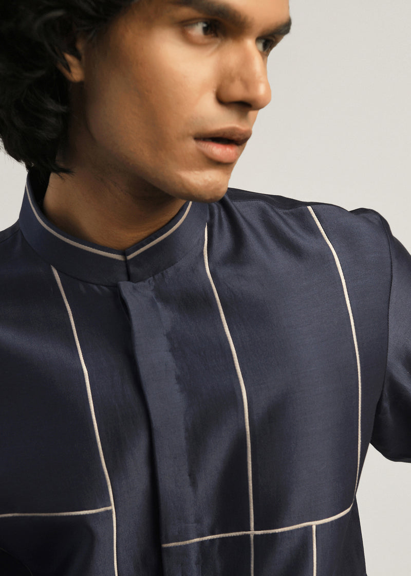 Patchwork Block Kurta Set
