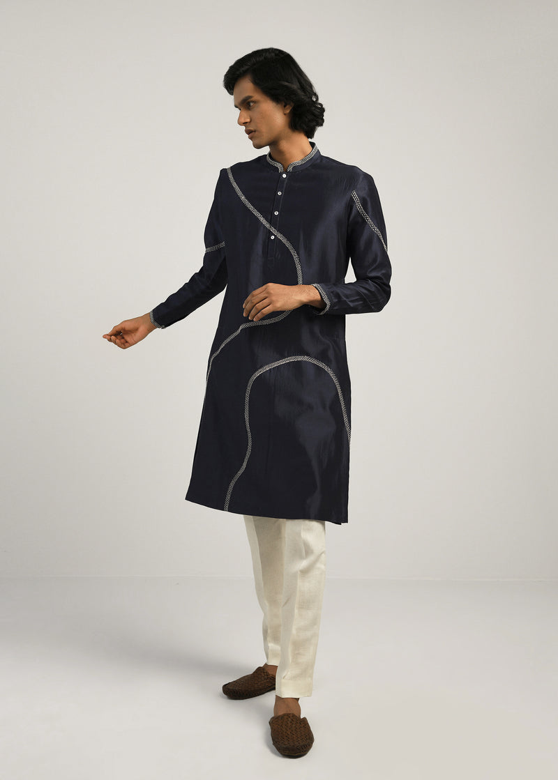 Coil Hand Embroidery Kurta Set