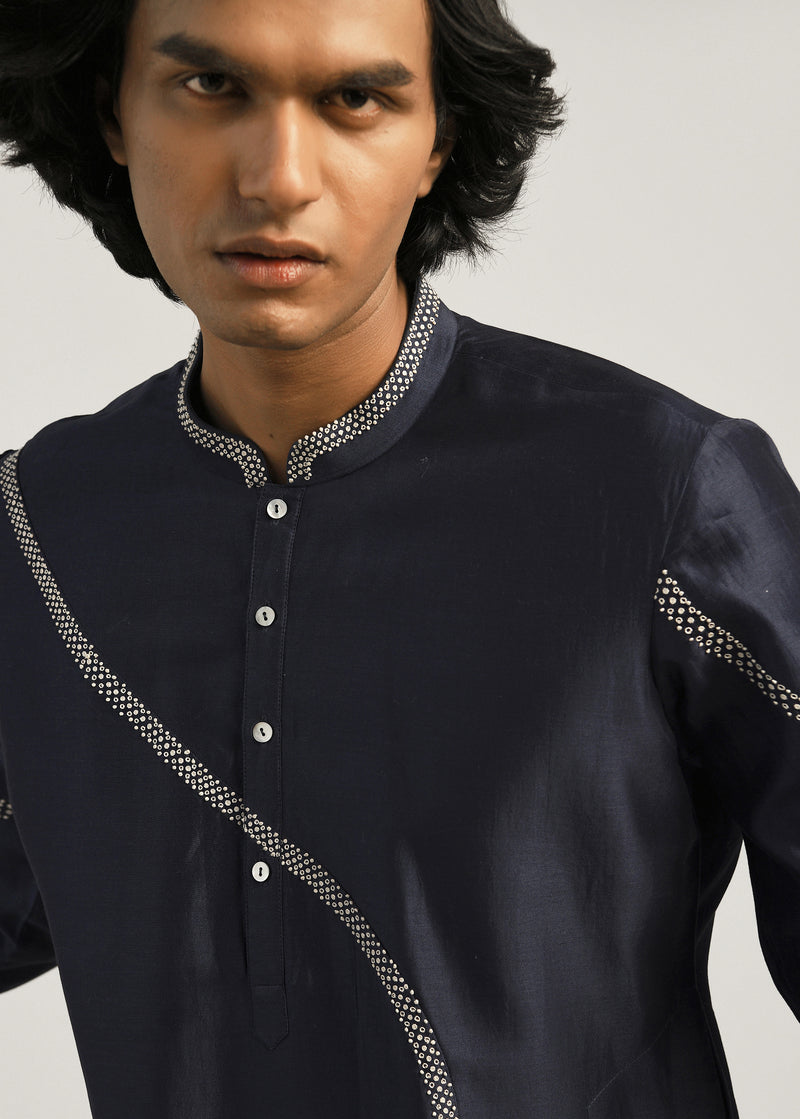 Coil Hand Embroidery Kurta Set