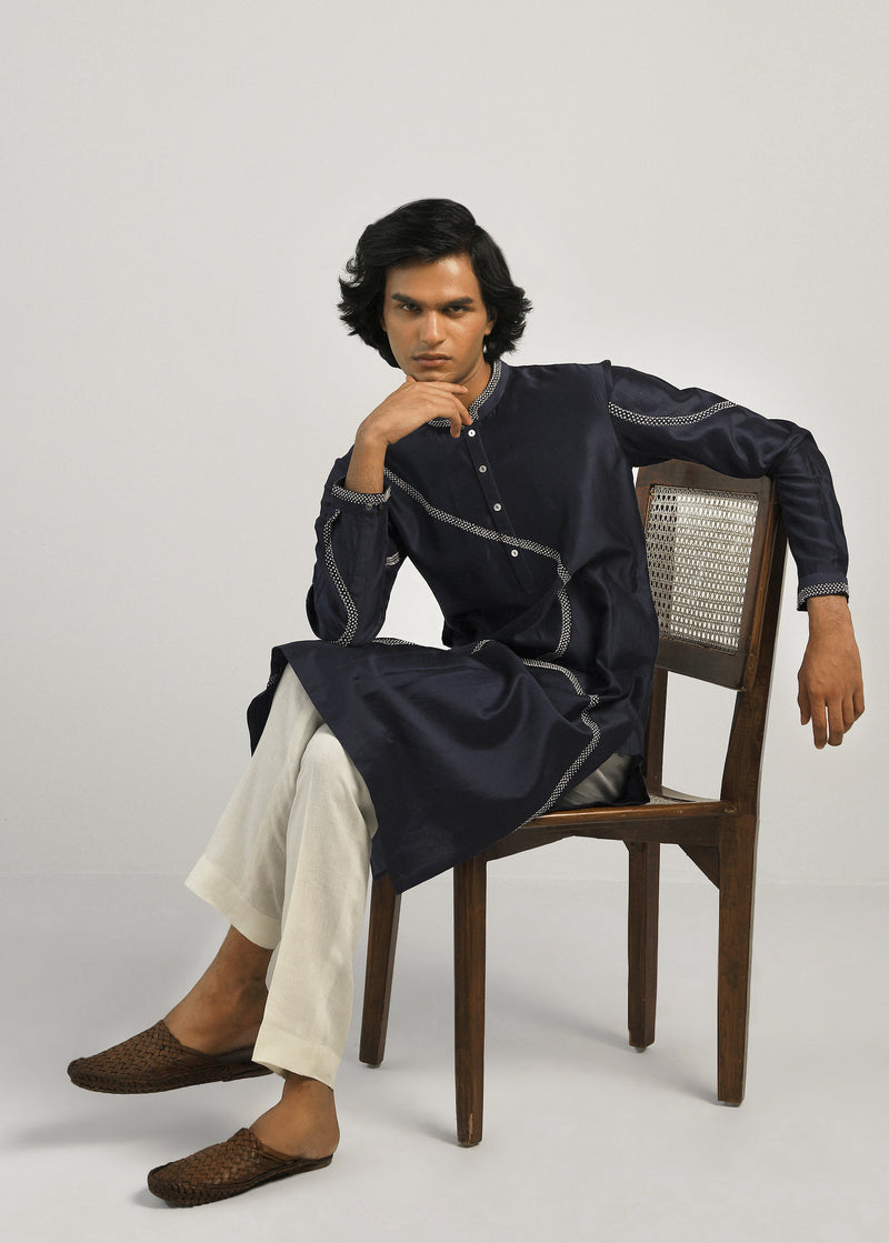 Coil Hand Embroidery Kurta Set