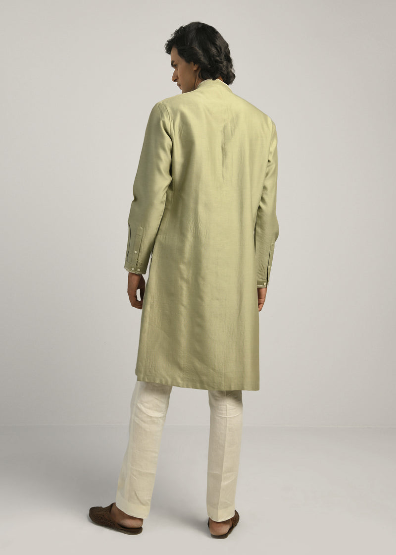 Rustic Lines Hand Embroidered Kurta Set