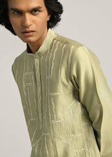 Rustic Lines Hand Embroidered Kurta Set