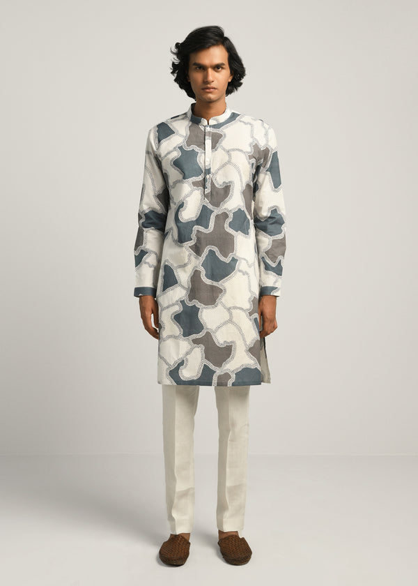 Camouflaged Dots Kurta