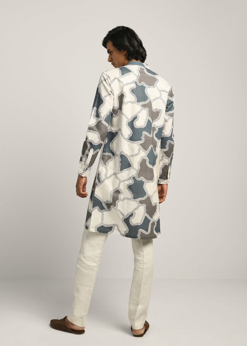 Camouflaged Dots Kurta