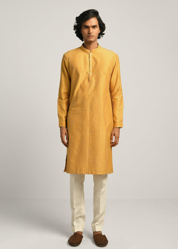 Hexa Dots hand Emb kurta