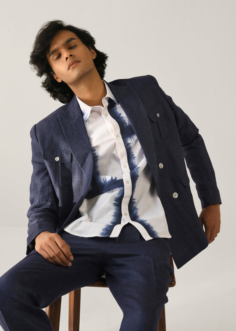 Linen Double Breasted Blazer