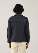 Linen Denim Patchwork Bundi