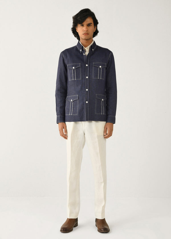 Linen denim Overshirt