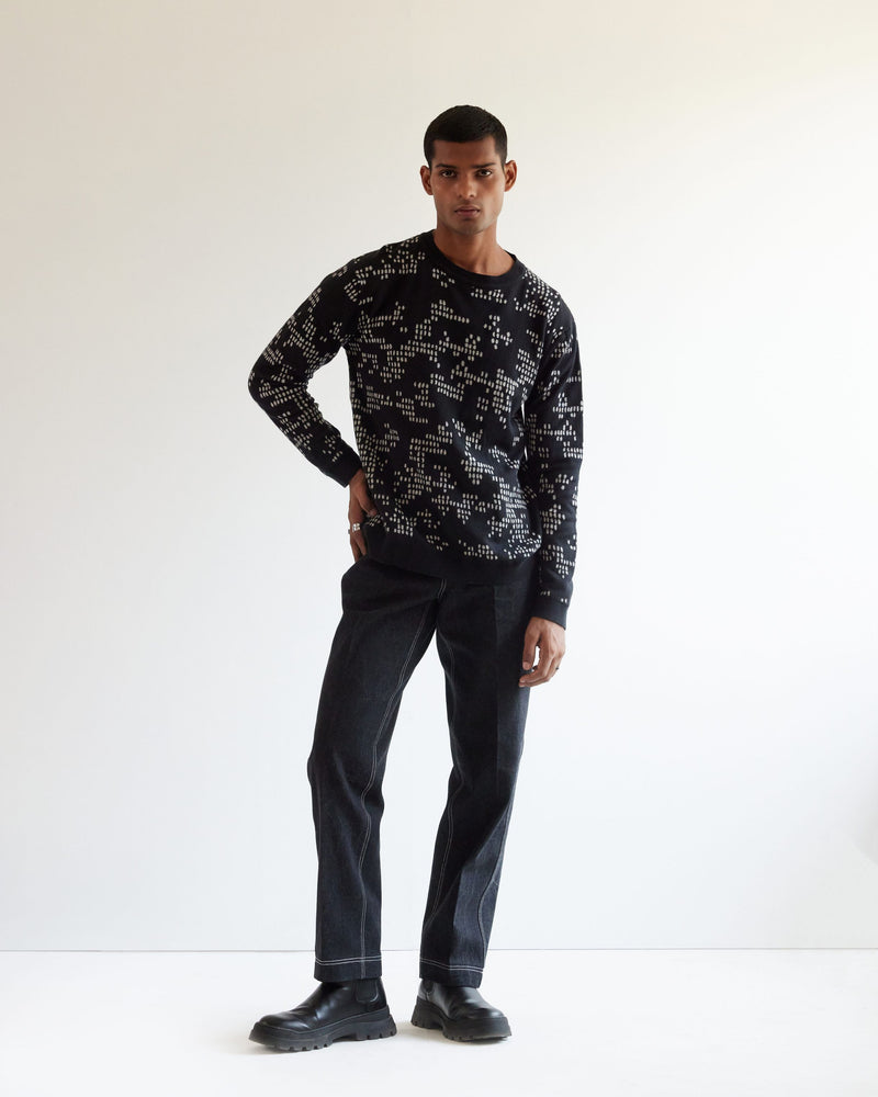 Camo Dash Jacquard Sweater